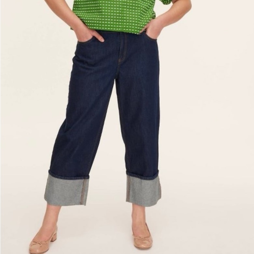 Kate Spade x Target NWT Women’s High Rise Straight Leg Wide Cuff Jeans Size 16